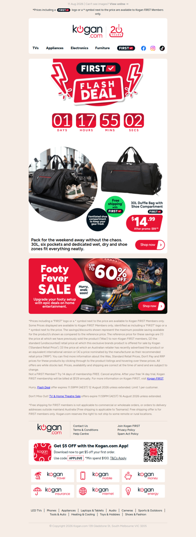 HURRY, ENDS TOMORROW 🚨 30L Duffle Bag with Shoe Compartment ONLY $14.99! (Rising to $99.99)