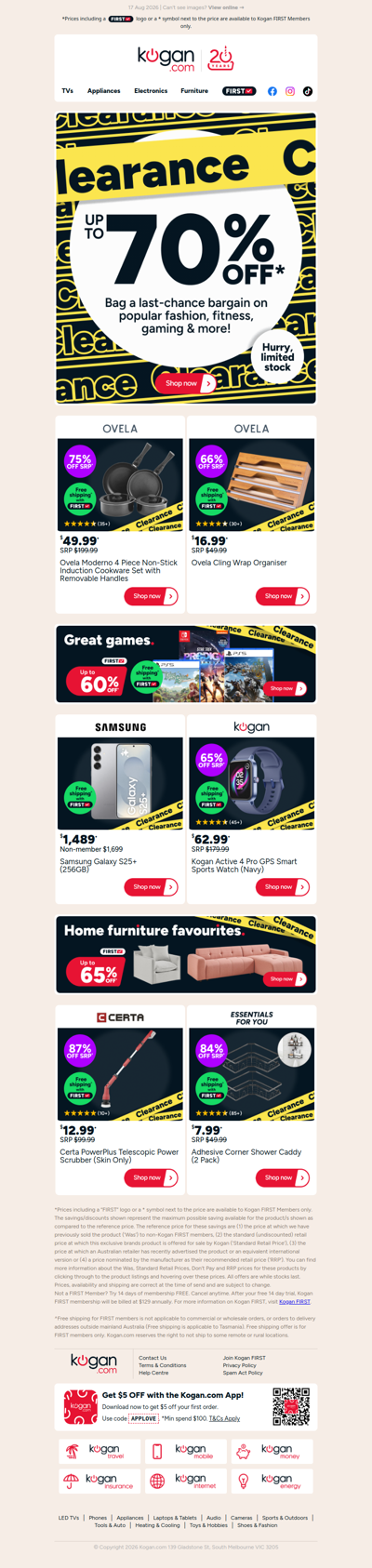 Clearance Deals 🚨 Up to 70% OFF on awesome fitness, furniture, gaming & more!