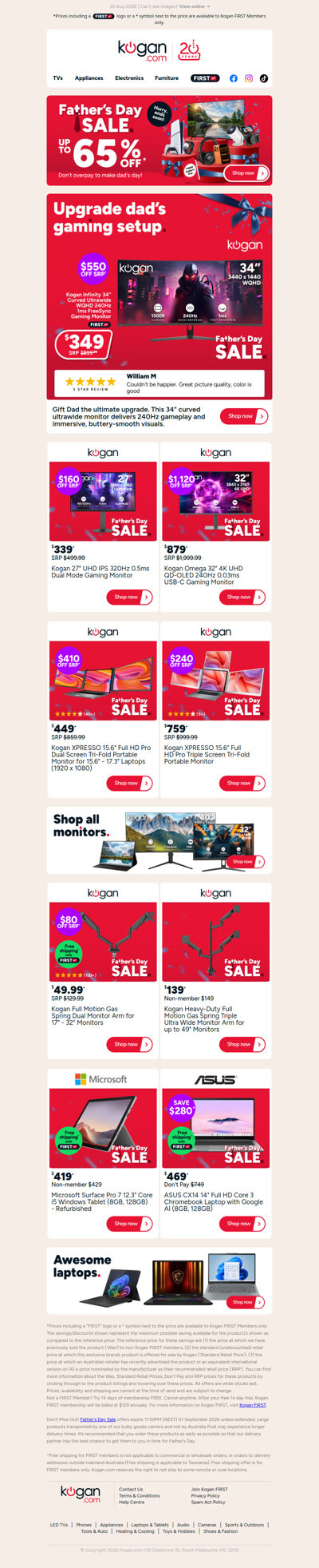 Get Dad a Gaming Monitor 🎁 ONLY $349 for our 34