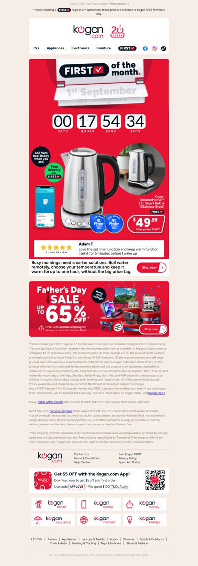 HURRY, ENDS MIDNIGHT 🚨 SmarterHome™ 1.7L Smart Kettle ONLY $49.99 (Rising to $159.99)