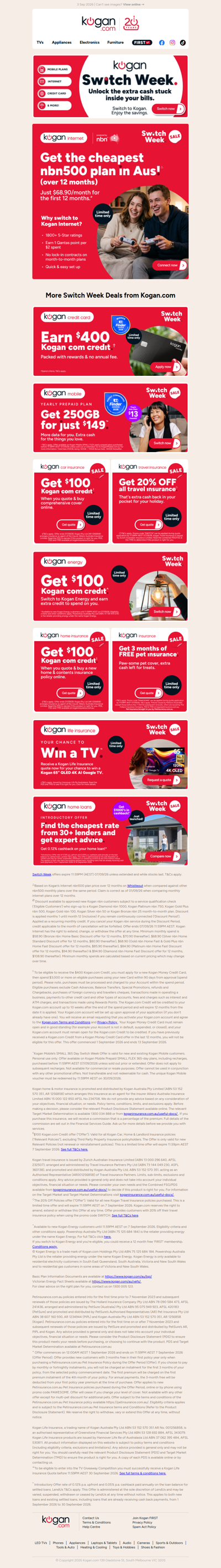Get Australia's cheapest nbn500 plan over 12 months△ 🐨🛜 Kogan Internet
