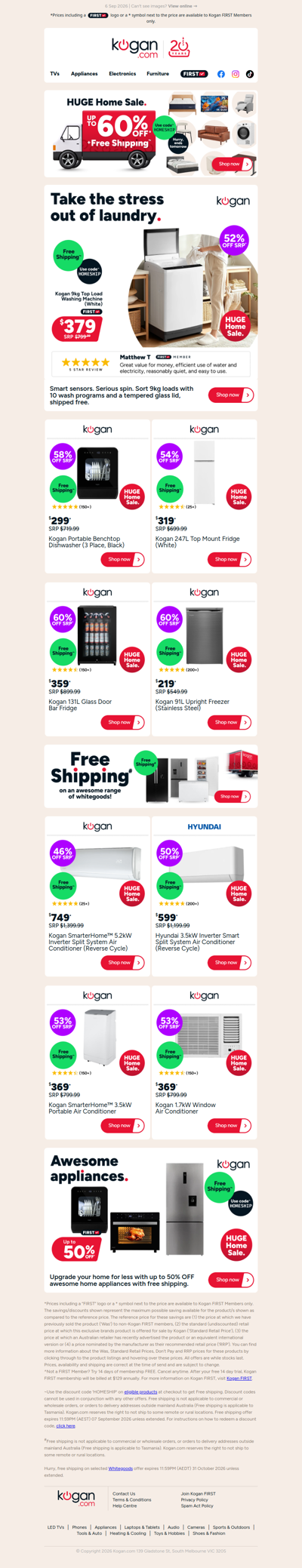 Hurry, 9kg Top Load Washing Machine NOW $379 + free shipping ends tomorrow!