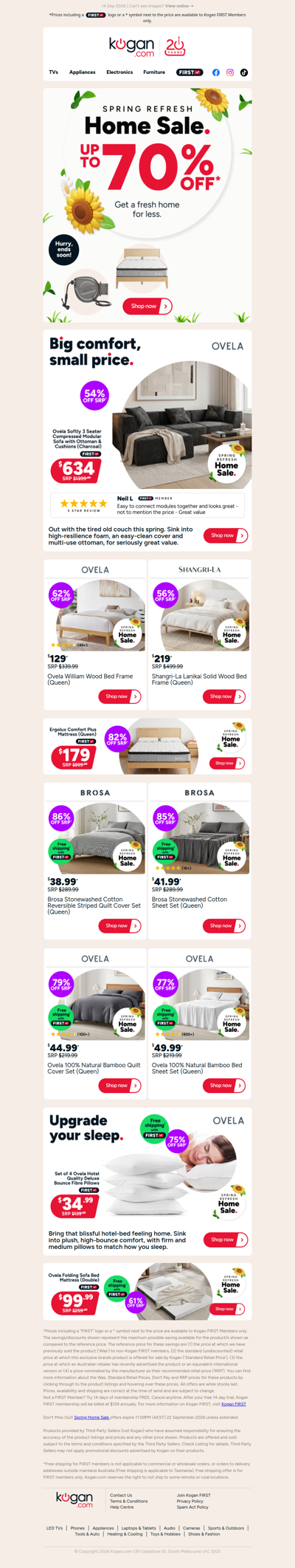 Up to 70% OFF in our Spring Refresh Home Sale on NOW 🌷