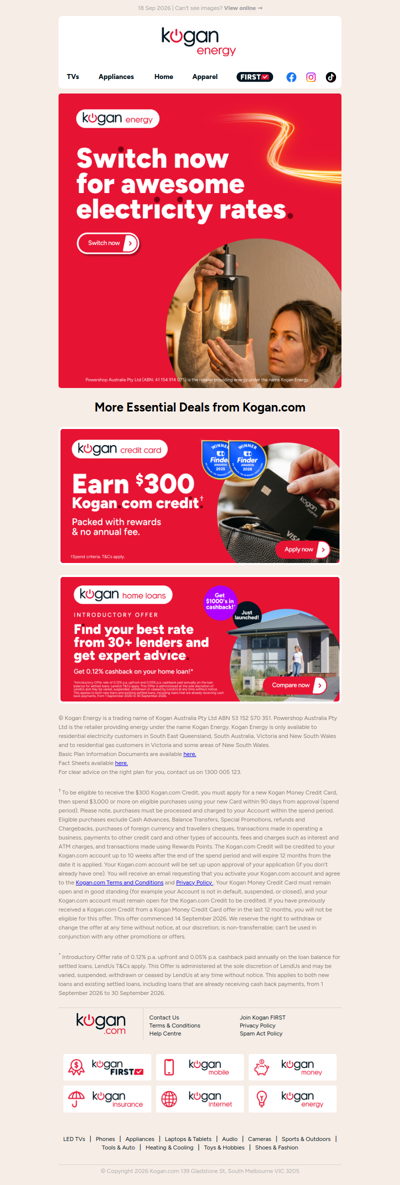 Xasd, how much could YOU save on power with Kogan Energy? ⚡👀