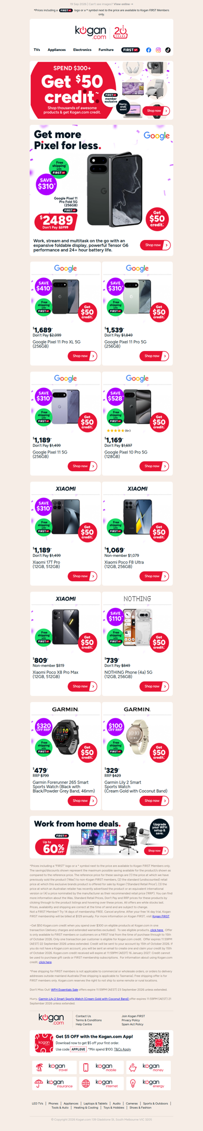 Get $50 credit when you spend $300 on Google or Garmin essentials!