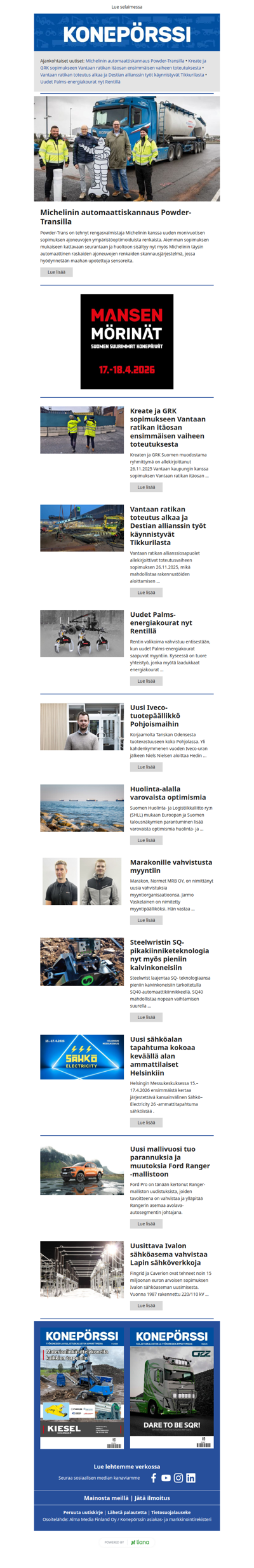 Konepörssi: Uudet Palms-energiakourat nyt Rentillä