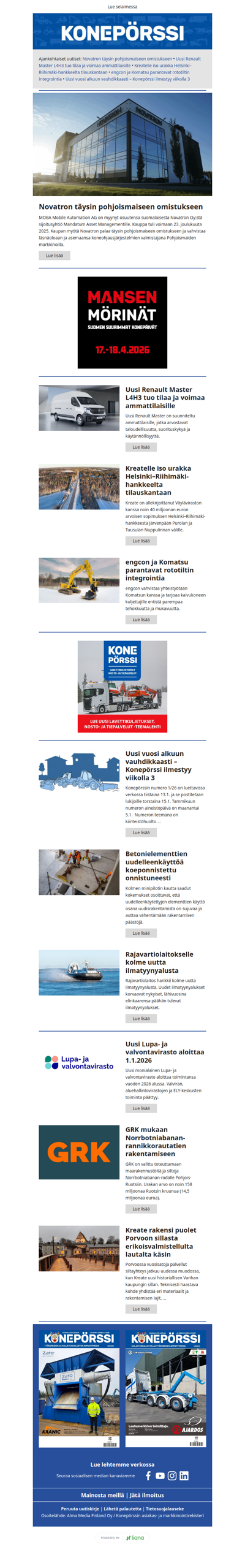 Konepörssi: Novatron täysin pohjoismaiseen omistukseen