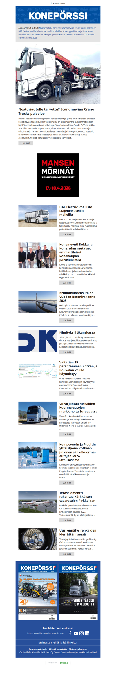 Konepörssi: Kruunuvuorensilta on Vuoden Betonirakenne 2025