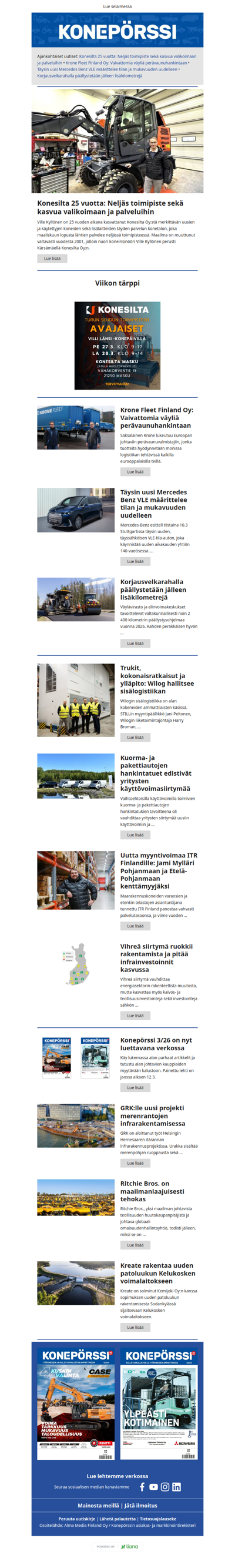 Konepörssi: Korjausvelkarahalla päällystetään jälleen lisäkilometrejä