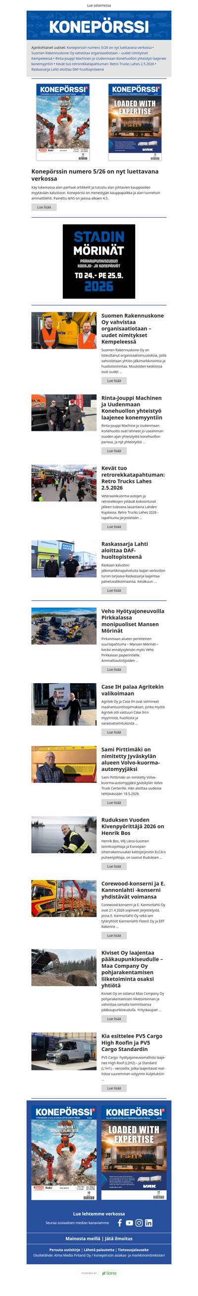 Konepörssi: Konepörssin numero 5/26 on nyt luettavana verkossa