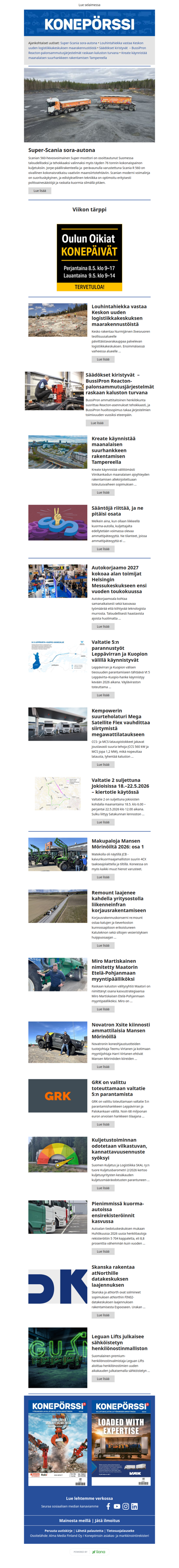 Konepörssi: Super-Scania sora-autona