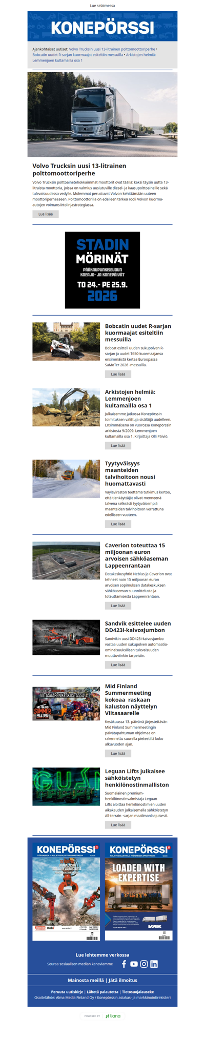 Konepörssi: Volvo Trucksin uusi 13-litrainen polttomoottoriperhe