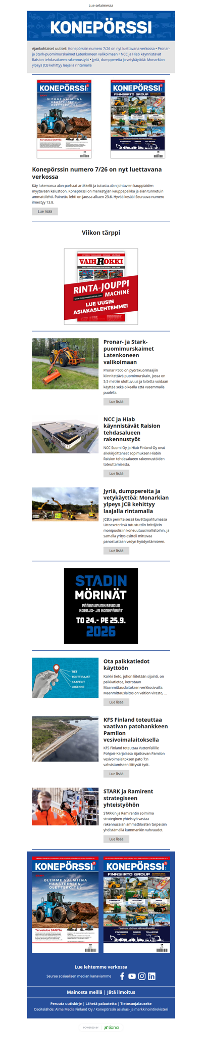 Konepörssi: Konepörssin numero 7/26 on nyt luettavana verkossa