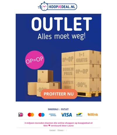 LAAGSTE prijzen ooit in de OUTLET!