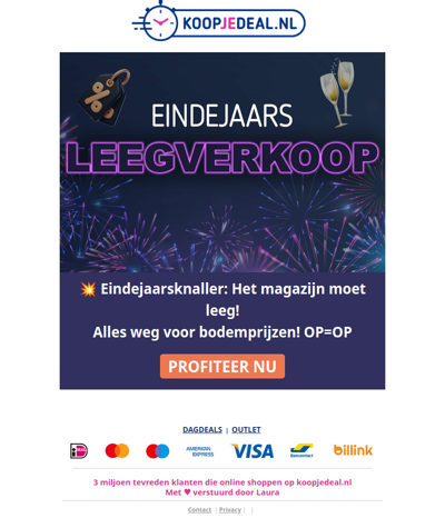 Eindejaars LEEGVERKOOP 🎆