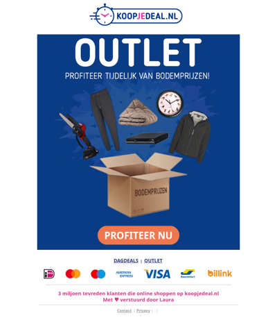 Outlet = Aangevuld ⚠️