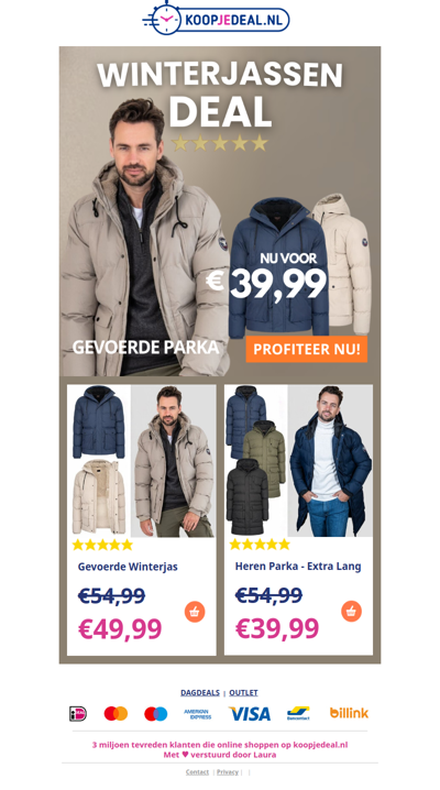 Laatste Kans: Winterjas €39,99 🧥 ❄️