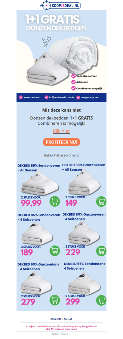 Laatste kans: 1+1 GRATIS