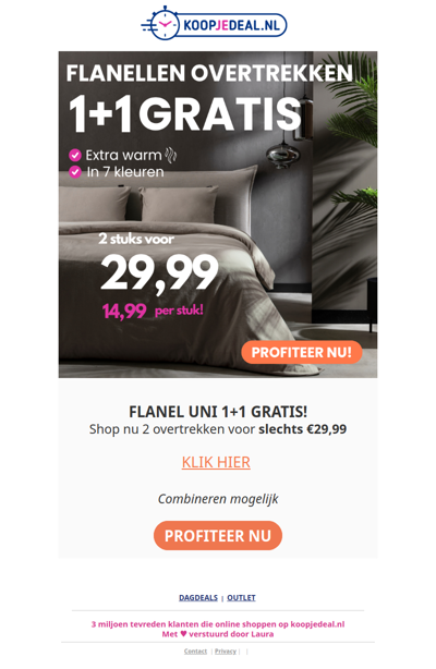 1+1 GRATIS Geldig tot 23.59 uur!