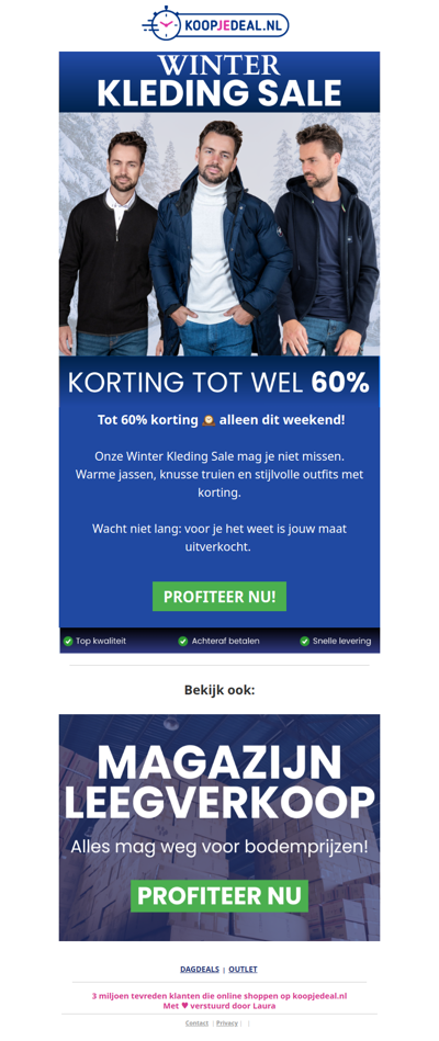 Winter Kleding Sale ❄️ 60% Korting