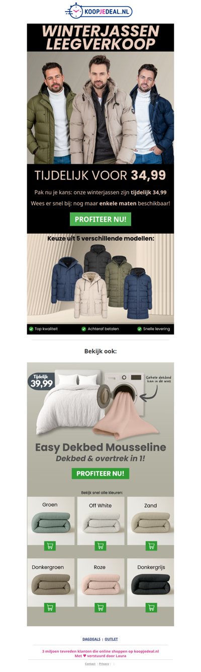 NU: Winterjassen 34,99 🧥 Shop nu!