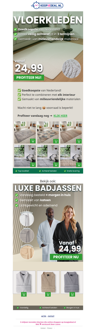 Vloerkleden met Hoge Korting ⭐