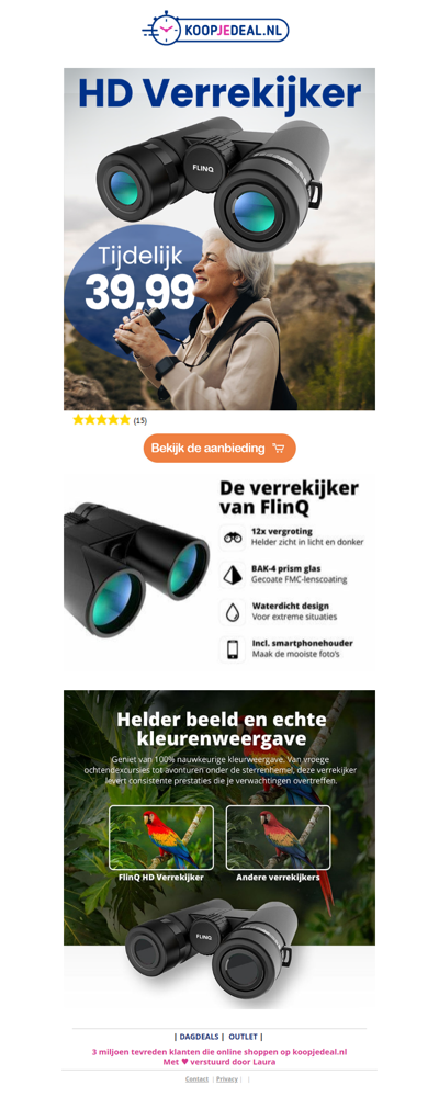 HD Verrekijker nu tijdelijk 34,99 🔭