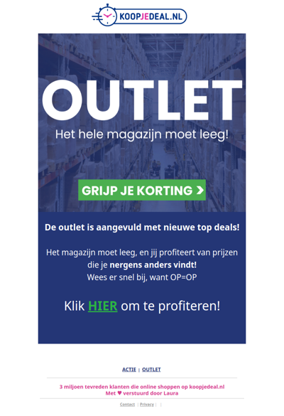 Outlet = Aangevuld 💥