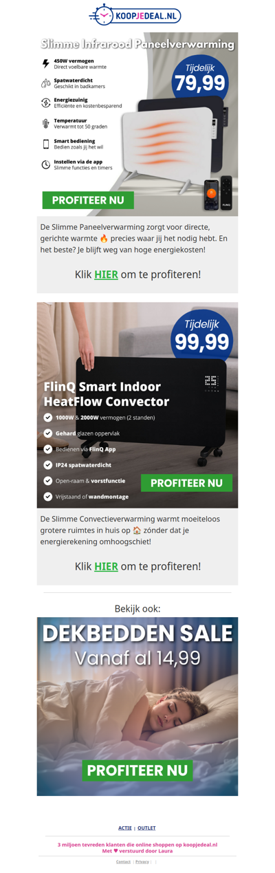 Smart Paneelverwarming nu 79,99 🌡️
