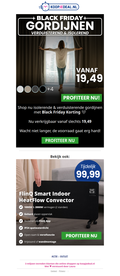 Isolerende Gordijnen NU 19,49 🌜