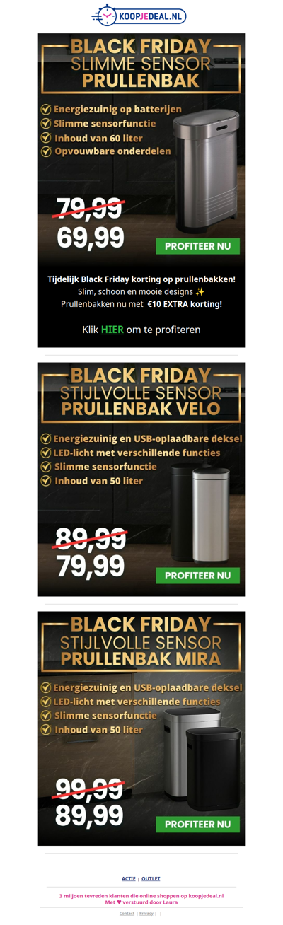 Slimme Sensor Prullenbakken nu 69,99 🗑️