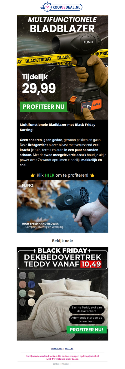 Draadloze Bladblazer voor 29,99 🍁