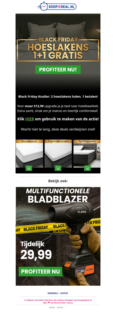 1+1 GRATIS op Hoeslakens 🤯