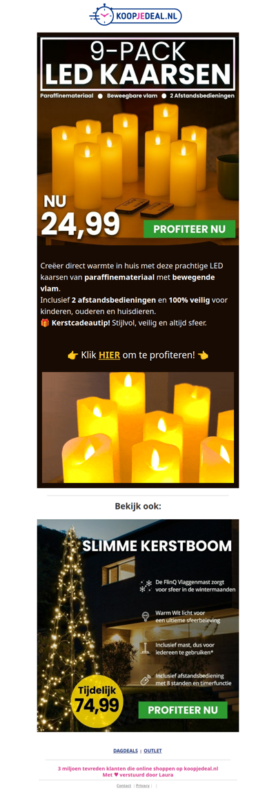 Nieuw: 9 LED Kaarsen voor 24,99 😱