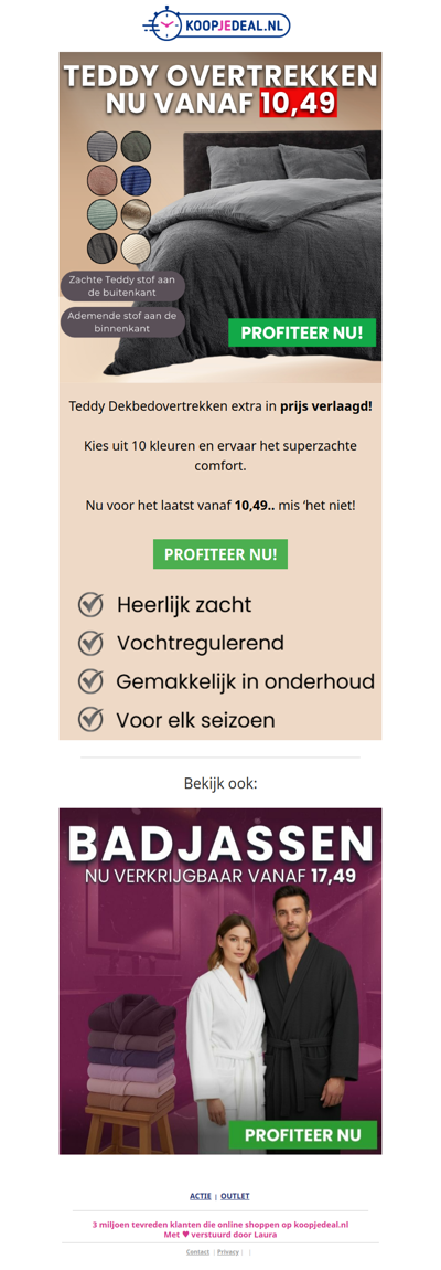 Dekbedovertrek Teddy nu 10,49 🐻