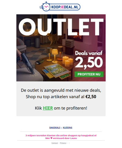 Outlet = Aangevuld met Nieuwe Deals 🚨