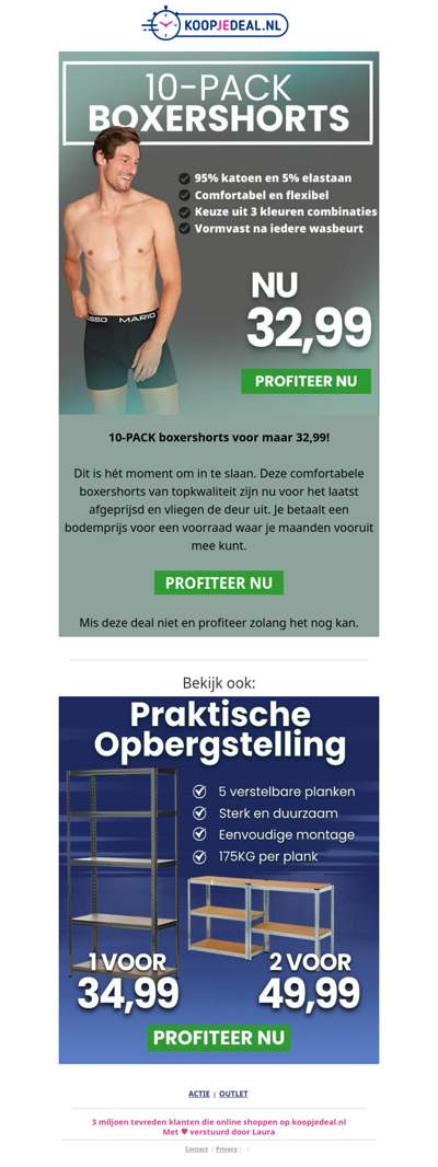 Laatste kans: 10 Boxershorts voor 32,99 ⏱️