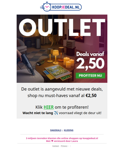 Outlet = Aangevuld met Nieuwe Deals 📉