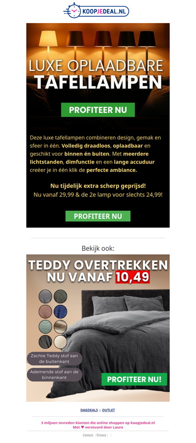 Oplaadbare Tafellampen vanaf 24,99 💡