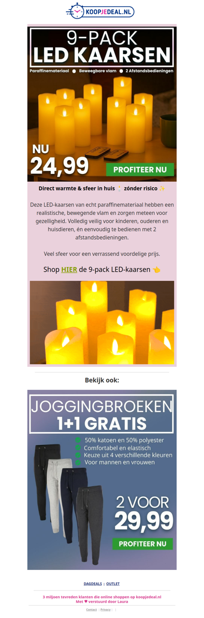 9-PACK Led Kaarsen nu slechts 24,99 😳