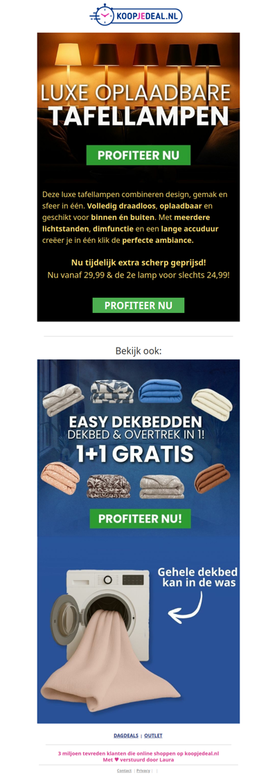 Oplaadbare Tafellampen nu 24,99 💡