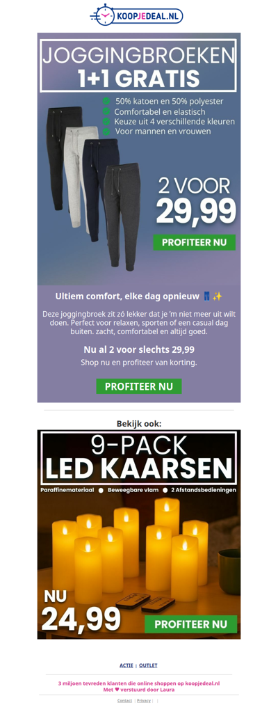 2 Joggingbroeken voor 29,99 👖