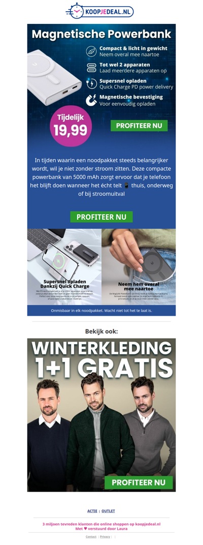 Magnetische Powerbank nu 19,99 ⚡