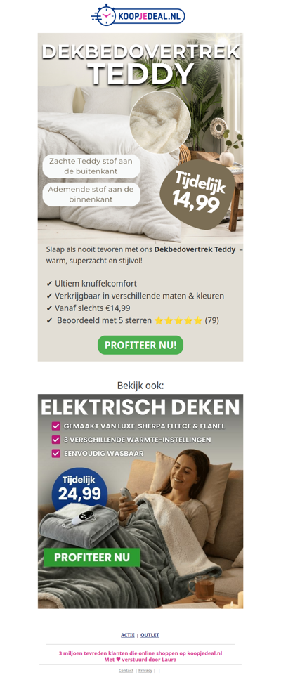 Teddy Dekbedovertrek nu 14,99 🧸