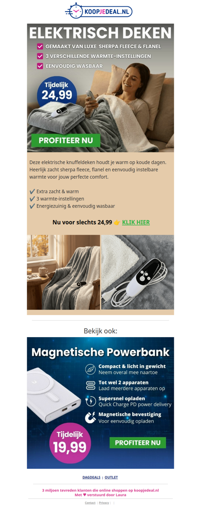 Elektrisch Deken voor 24,99 🔥