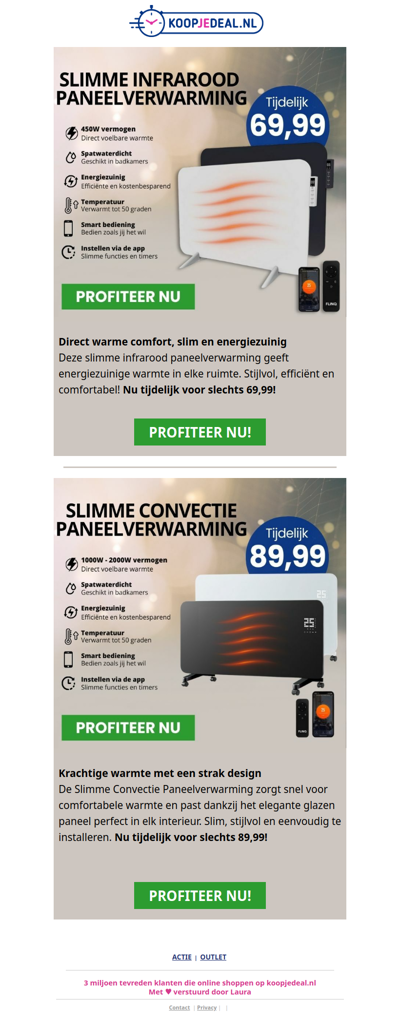 Paneelverwarmingen vanaf 69,99 🌡️