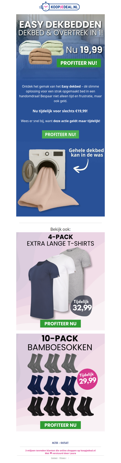 Easy Dekbedden vanaf 19,99 ✨