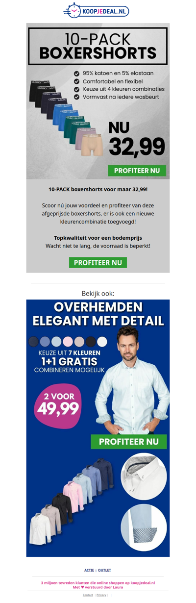 10-PACK Boxershorts nu 32,99 🩲