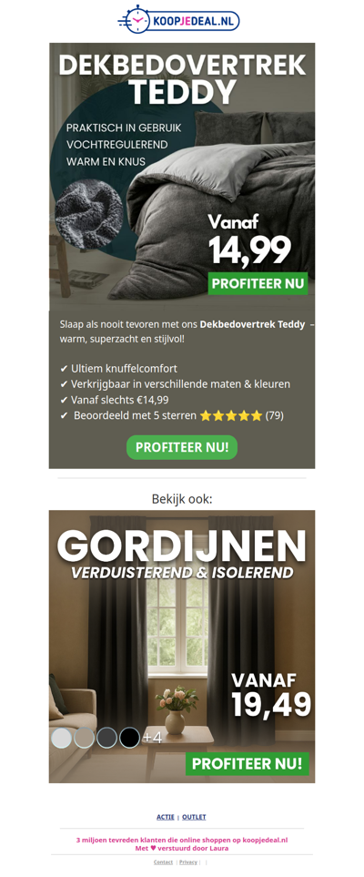 Teddy Dekbedovertrek nu 14,99 🧸