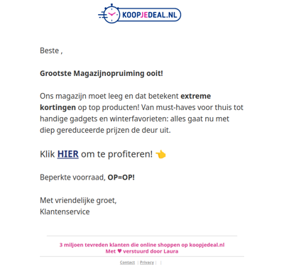 Laatste stuks, Laatste kans ⏳